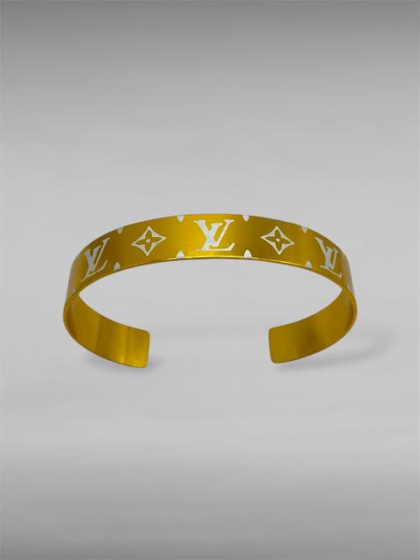 Large square metal bracelet
